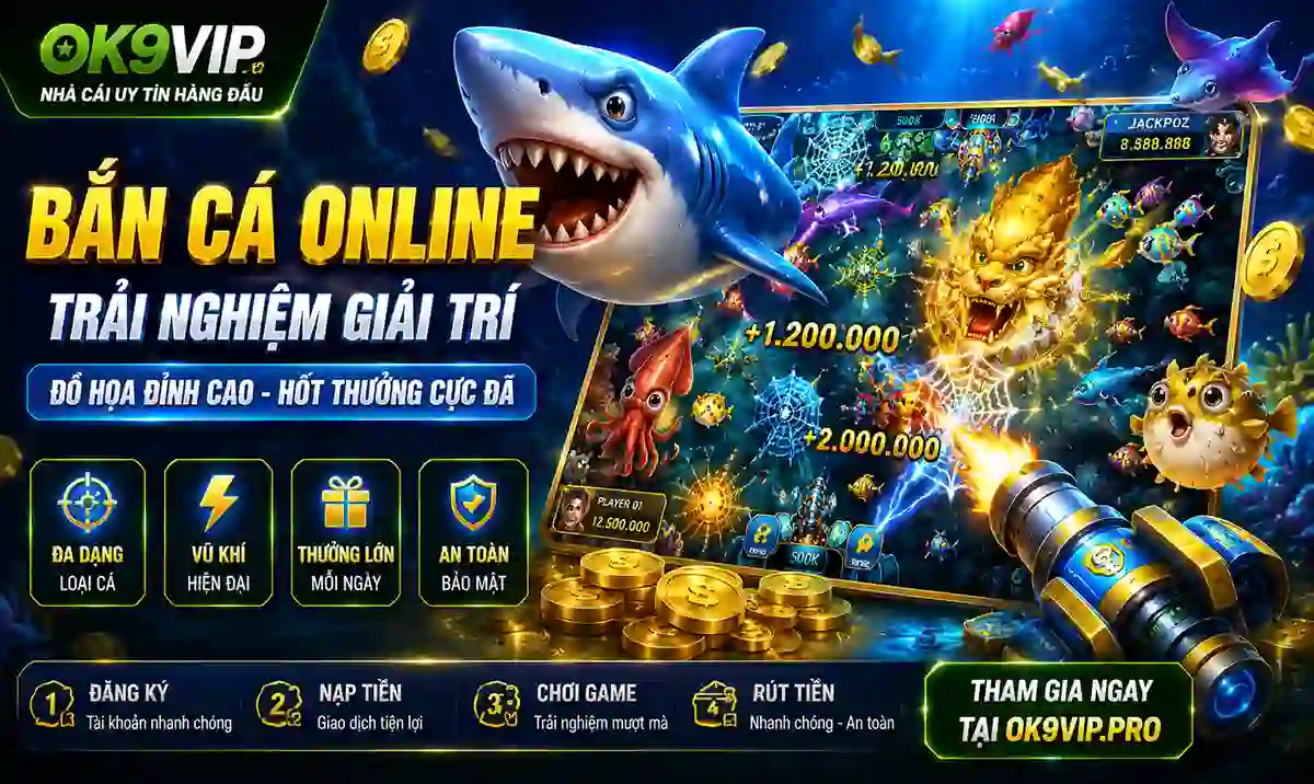 Bắn cá online giao diện hiện đại tối ưu mobile